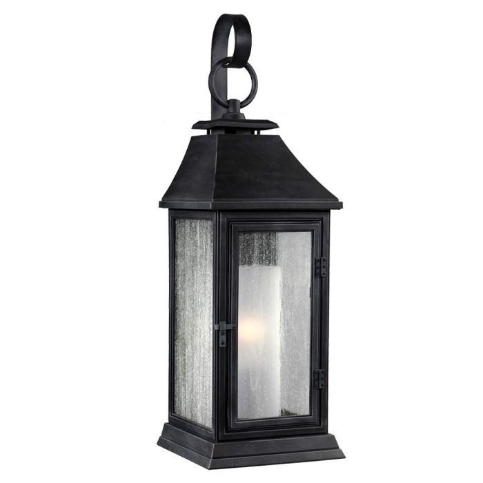 elstead lighting Shepherd 1 Light Small Wall Lantern - Dark Weathered Zinc