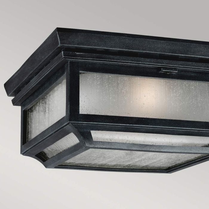 Elstead Lighting Shepherd 2 Light Flush - Dark Weathered Zinc