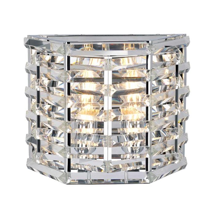 elstead lighting Shoal 2 Light Wall Light - Polished Nickel