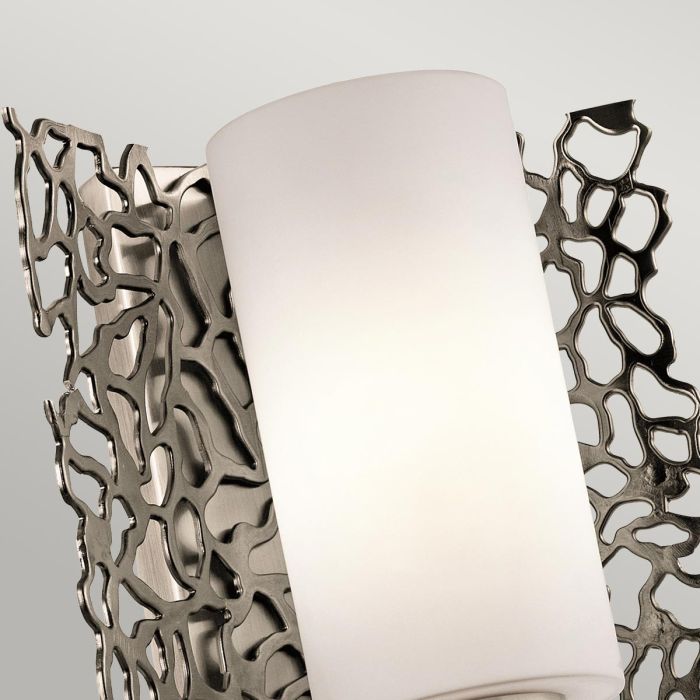 Elstead Lighting Silver Coral 1 Light Wall Light - Classic Pewter