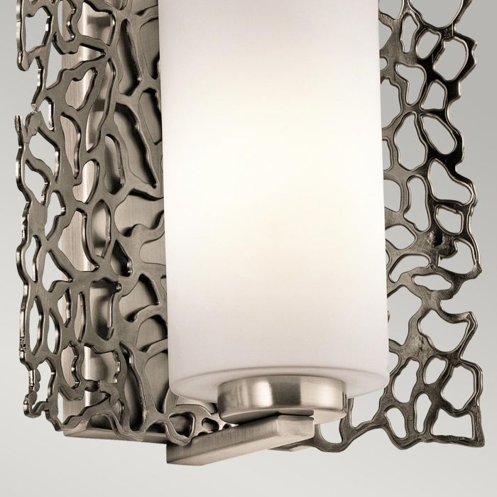 Elstead Lighting Silver Coral 1 Light Wall Light - Classic Pewter
