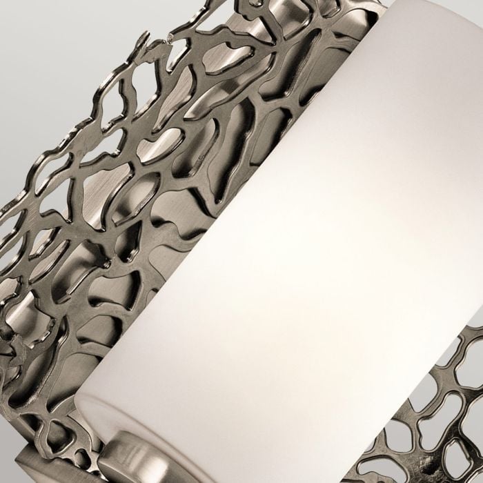 Elstead Lighting Silver Coral 1 Light Wall Light - Classic Pewter