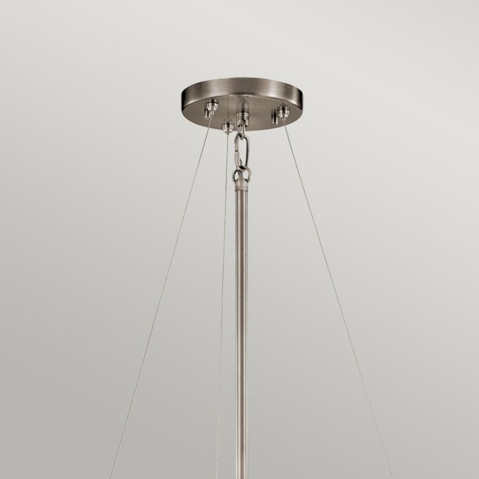 Elstead Lighting Silver Coral 3 Light Duo-Mount Pendant - Classic Pewter