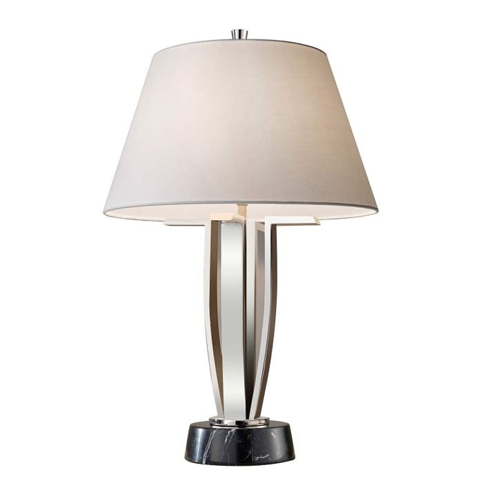 elstead lighting Silvershore 1 Light Table Lamp - Polished Nickel
