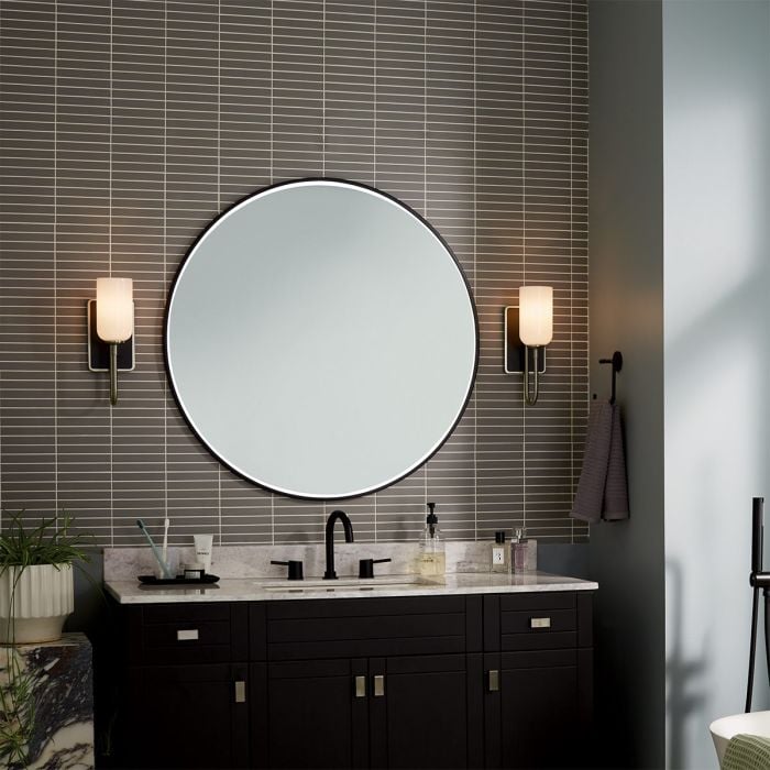 Elstead Lighting Solia 1 Lt Wall Light In Brushed Nickel With Black Accent - Brushed Nickel & Black