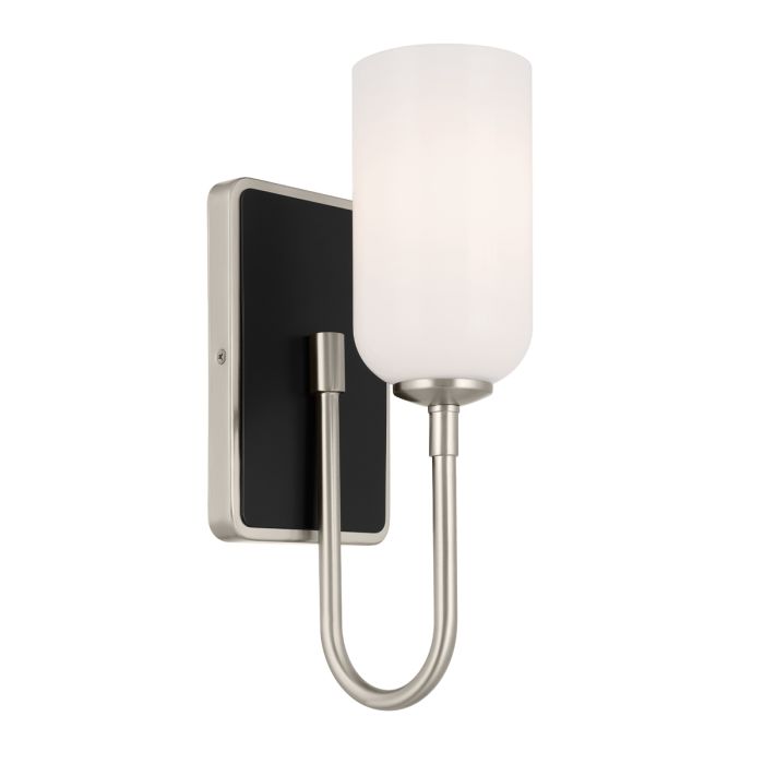 elstead lighting Solia 1 lt Wall Light in Brushed Nickel with black accent - Brushed Nickel & Black