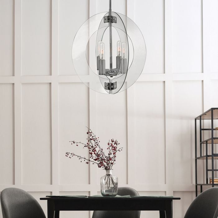 Elstead Lighting Solstice 4 Light Chandelier - Polished Chrome