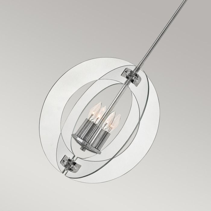Elstead Lighting Solstice 4 Light Pendant Chandelier - Polished Chrome