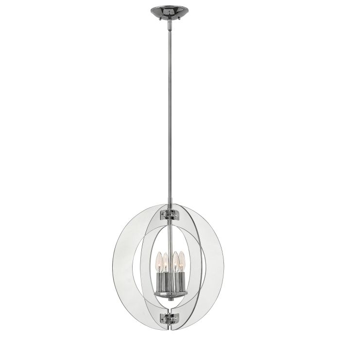 elstead lighting Solstice 4 Light Pendant Chandelier - Polished Chrome