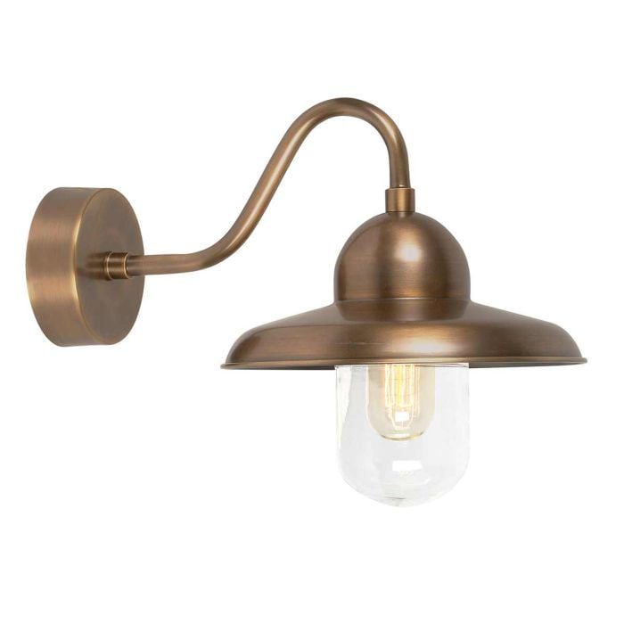 elstead lighting Somerton 1 Light Wall Lantern - Aged Brass