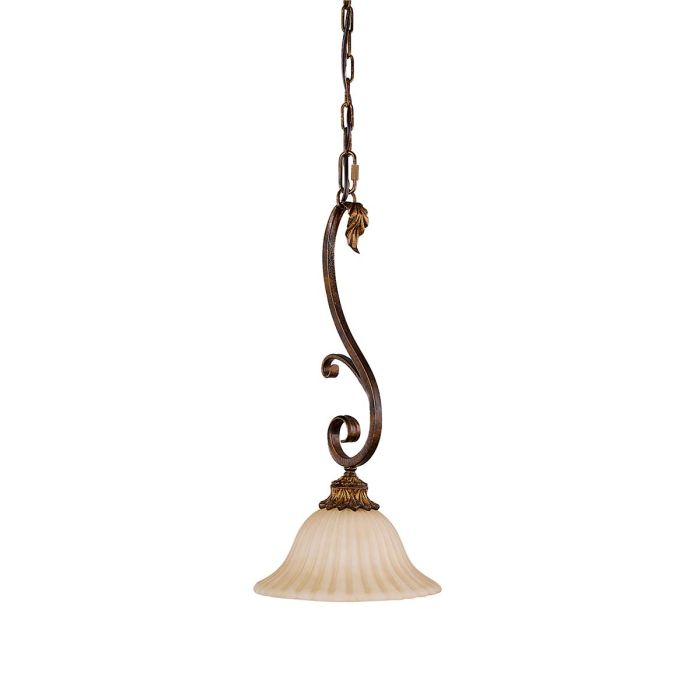 elstead lighting Sonoma Valley 1 Light Mini Pendant - Aged Tortoise Shell