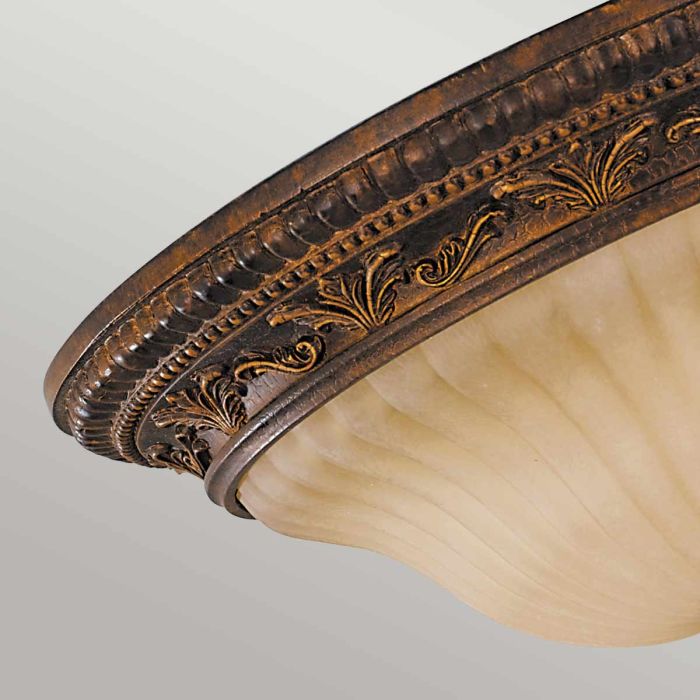 Elstead Lighting Sonoma Valley 2 Light Flush - Aged Tortoise Shell