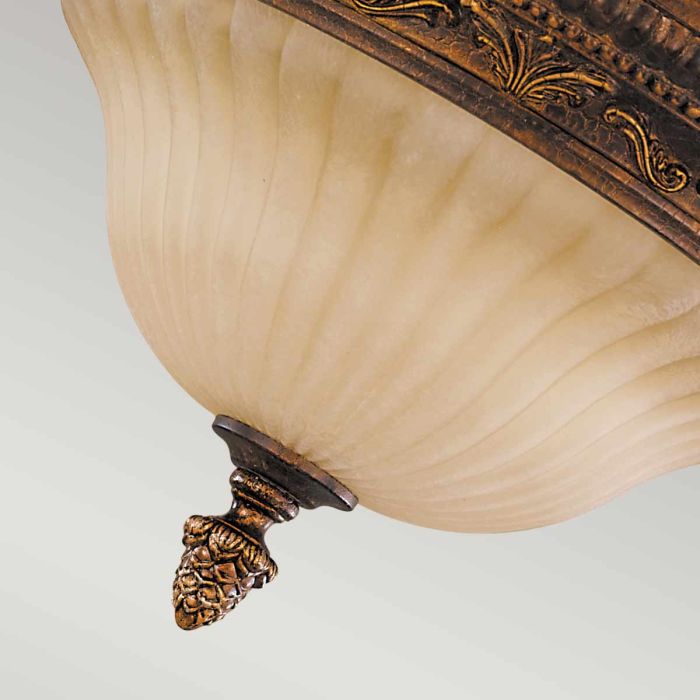 Elstead Lighting Sonoma Valley 2 Light Flush - Aged Tortoise Shell