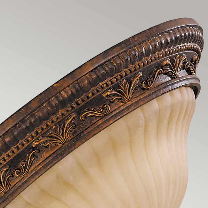 Elstead Lighting Sonoma Valley 2 Light Flush - Aged Tortoise Shell