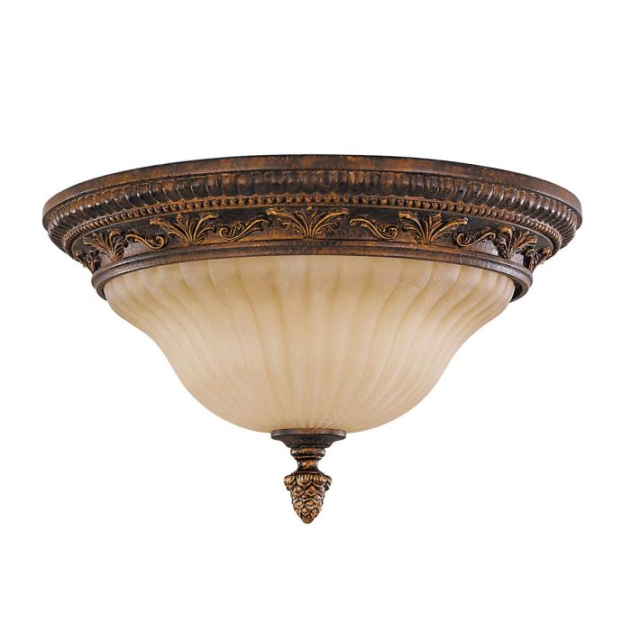 elstead lighting Sonoma Valley 2 Light Flush - Aged Tortoise Shell