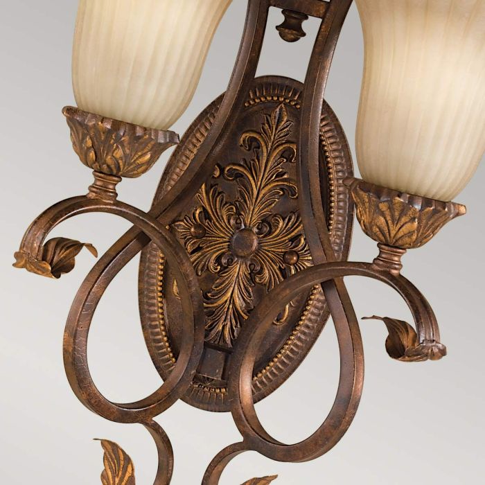 Elstead Lighting Sonoma Valley 2 Light Wall Light - Aged Tortoise Shell