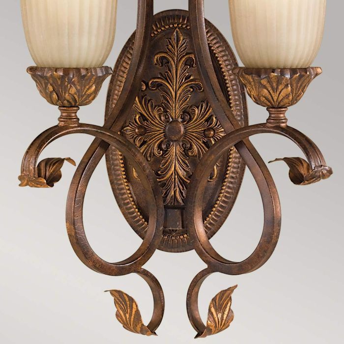 Elstead Lighting Sonoma Valley 2 Light Wall Light - Aged Tortoise Shell