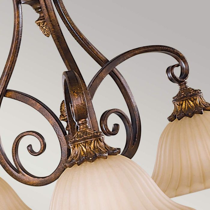 Elstead Lighting Sonoma Valley 3 Light Chandelier - Aged Tortoise Shell