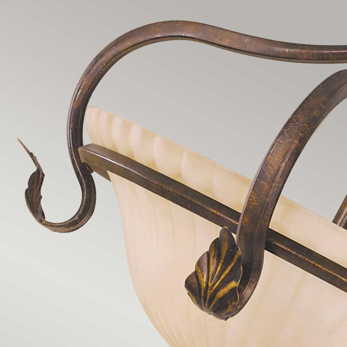 Elstead Lighting Sonoma Valley 3 Light Semi-Flush - Aged Tortoise Shell