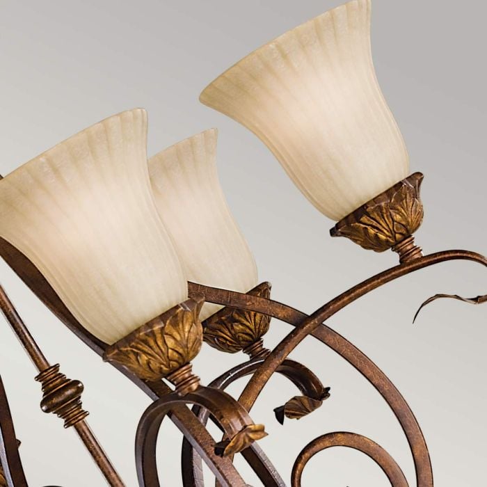 Elstead Lighting Sonoma Valley 6 Light Chandelier - Aged Tortoise Shell