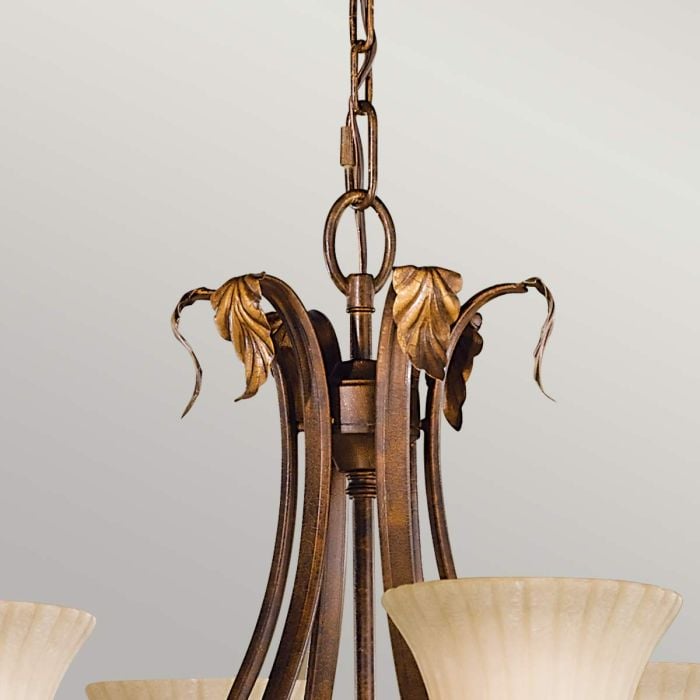 Elstead Lighting Sonoma Valley 6 Light Chandelier - Aged Tortoise Shell