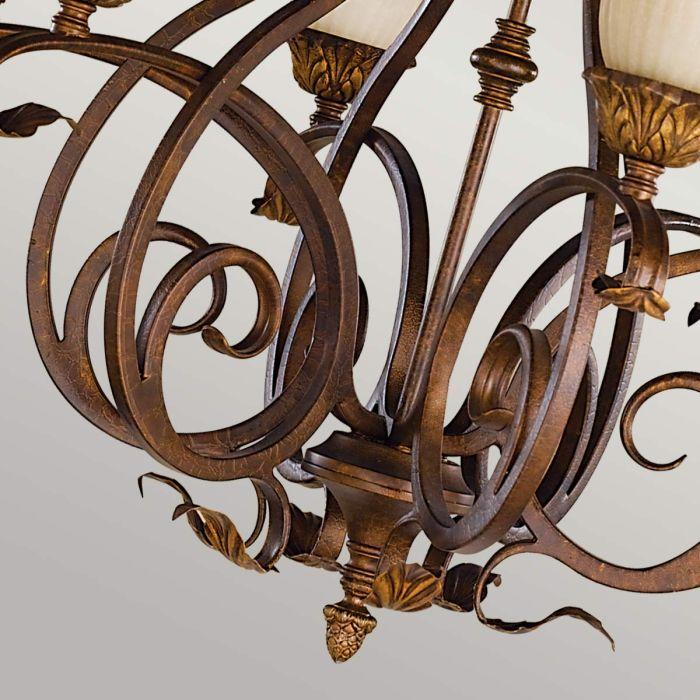 Elstead Lighting Sonoma Valley 6 Light Chandelier - Aged Tortoise Shell