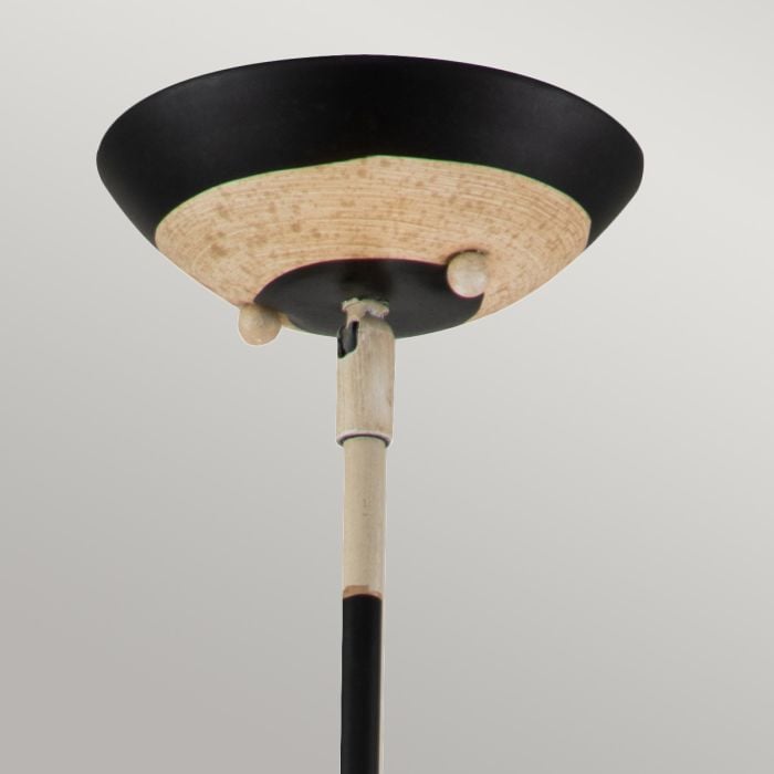 Elstead Lighting South Beach 1 Light Pendant - Black Putty & Gold Leaf