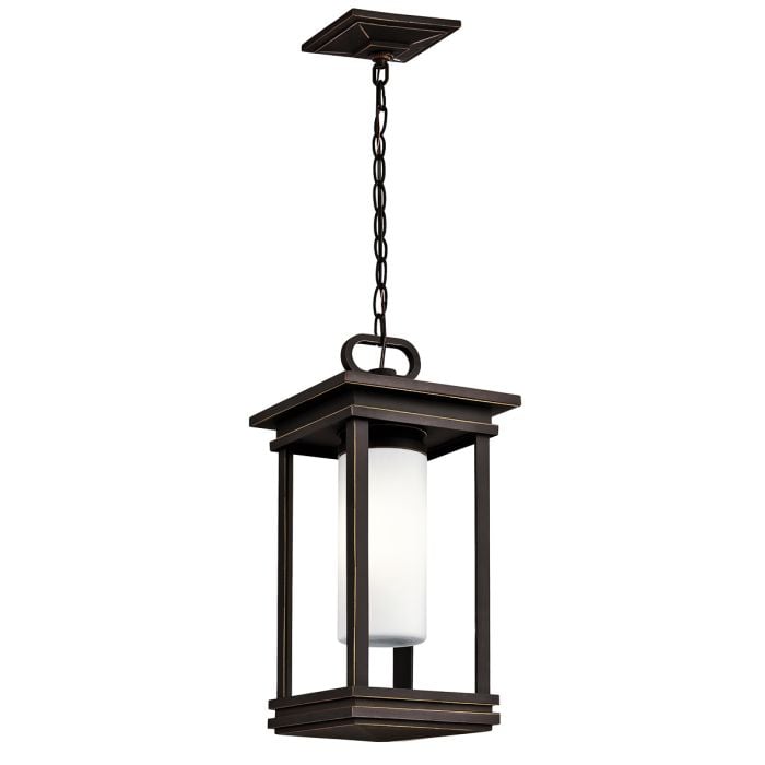 elstead lighting South Hope 1 Light Small Chain Lantern - Rubbed Bronze