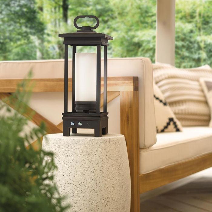 Elstead Lighting South Hope Portable Bluetooth Speaker Lantern - EU Plug - Rubbed Bronze