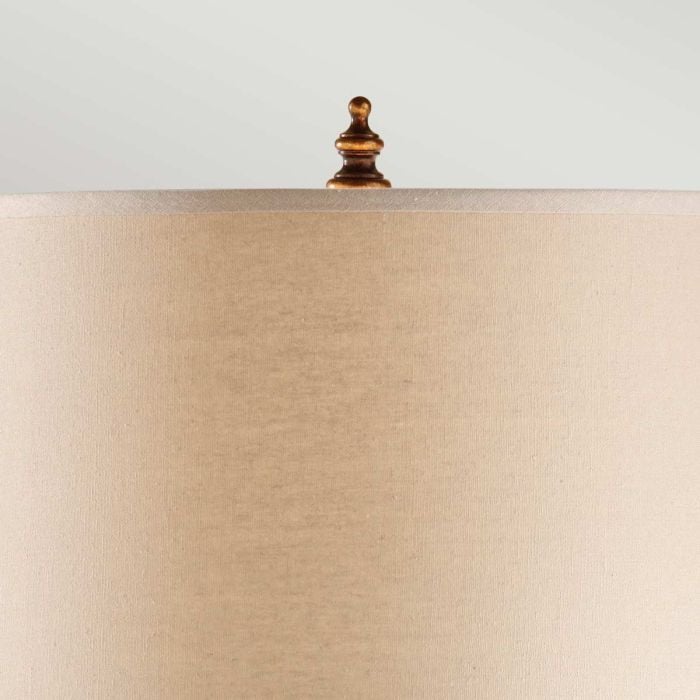 Elstead Lighting Spencer 1 Light Table Lamp - Firenze Gold With Dark Tan Shade