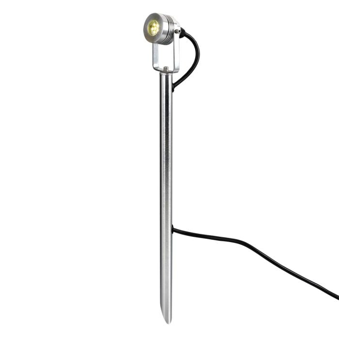 elstead lighting Spennymoor 1 x 12V Spotlight and Pole with 1m cable - Anodised Aluminium