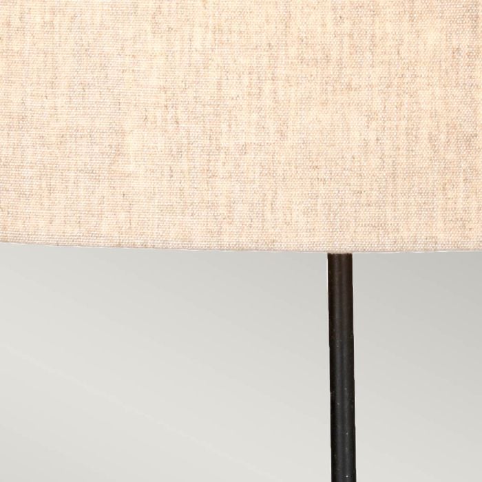 Elstead Lighting Spirit 1 Light Table Lamp With Oval Shade - Bronze Patina With Natural Shade