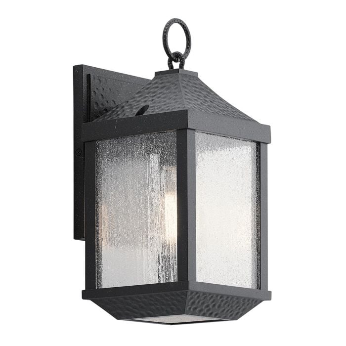 elstead lighting Springfield 1 Light Small Wall Lantern - Distressed Black