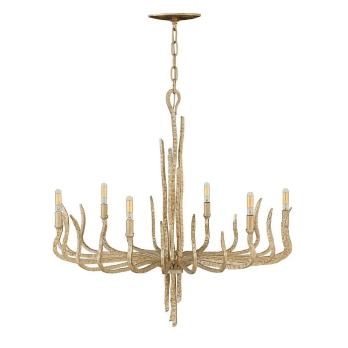 elstead lighting Spyre 6 Light Chandelier - Champagne Gold