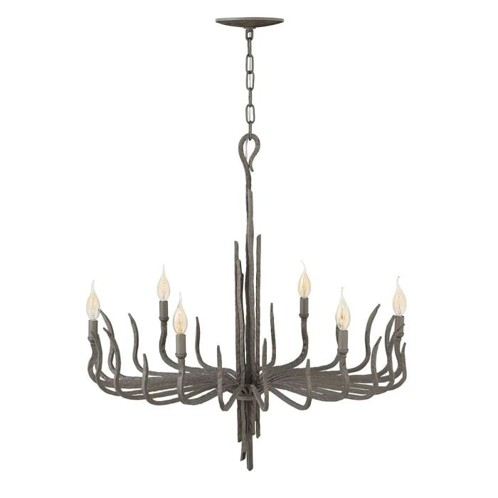 elstead lighting Spyre 6 Light Chandelier - Metallic Matte Bronze
