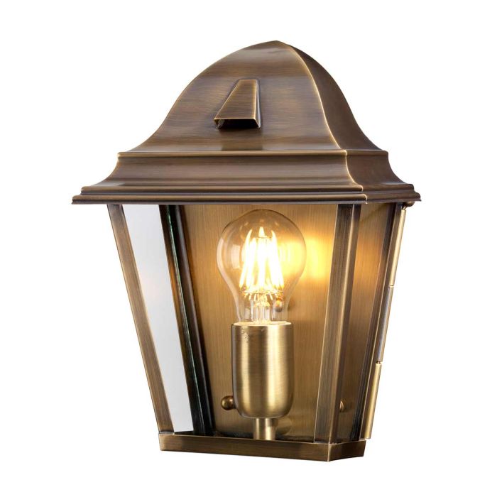 elstead lighting St James 1 Light Wall Lantern - Aged Brass