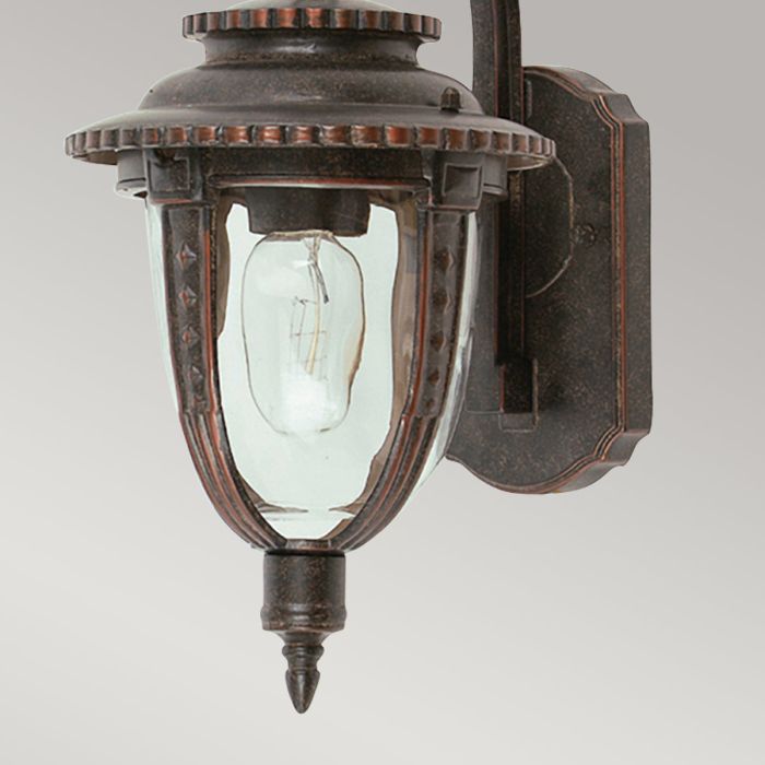 Elstead Lighting St Louis 1 Light Medium Wall Lantern - Weathered Bronze