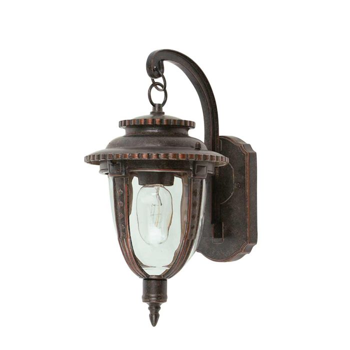 elstead lighting St Louis 1 Light Medium Wall Lantern - Weathered Bronze