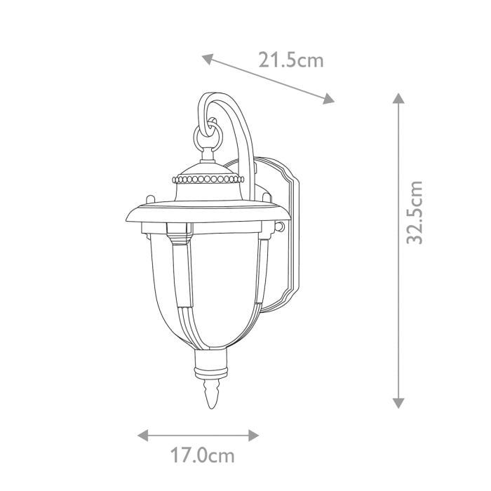Elstead Lighting St Louis 1 Light Small Wall Lantern - Weathered Bronze