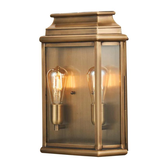 elstead lighting St Martins 2 Light Large Wall Lantern - Aged Brass