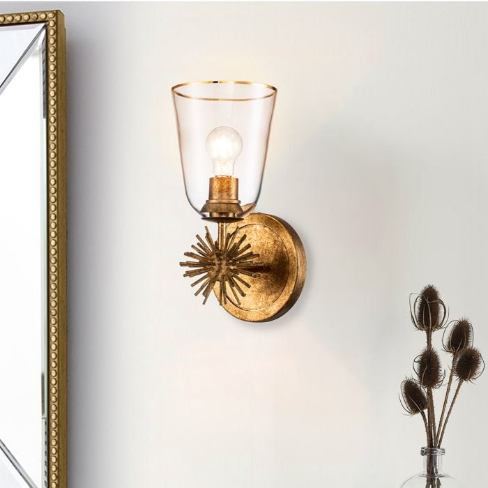 Elstead Lighting Staring 1 Lt Wall Light - Distressed Gold