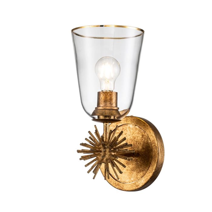 elstead lighting Staring 1 lt Wall Light - Distressed Gold