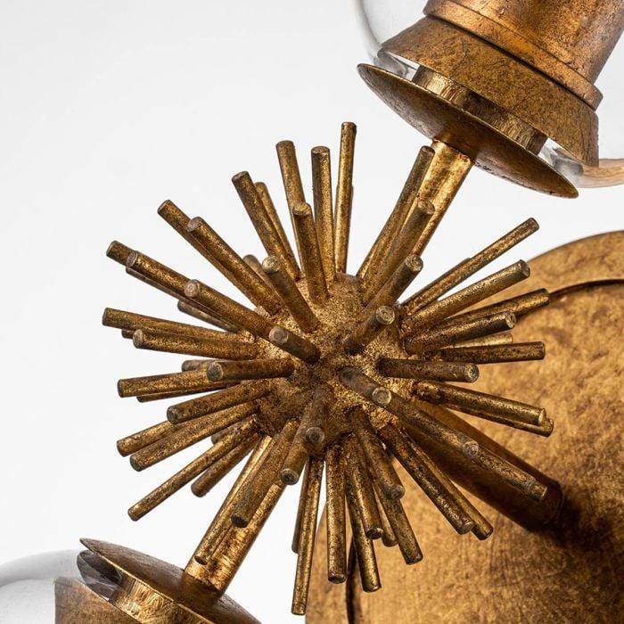 Elstead Lighting Staring 2 Lt Wall Light - Distressed Gold