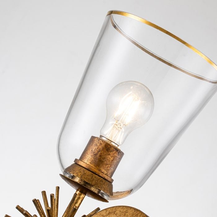 Elstead Lighting Staring 2 Lt Wall Light - Distressed Gold