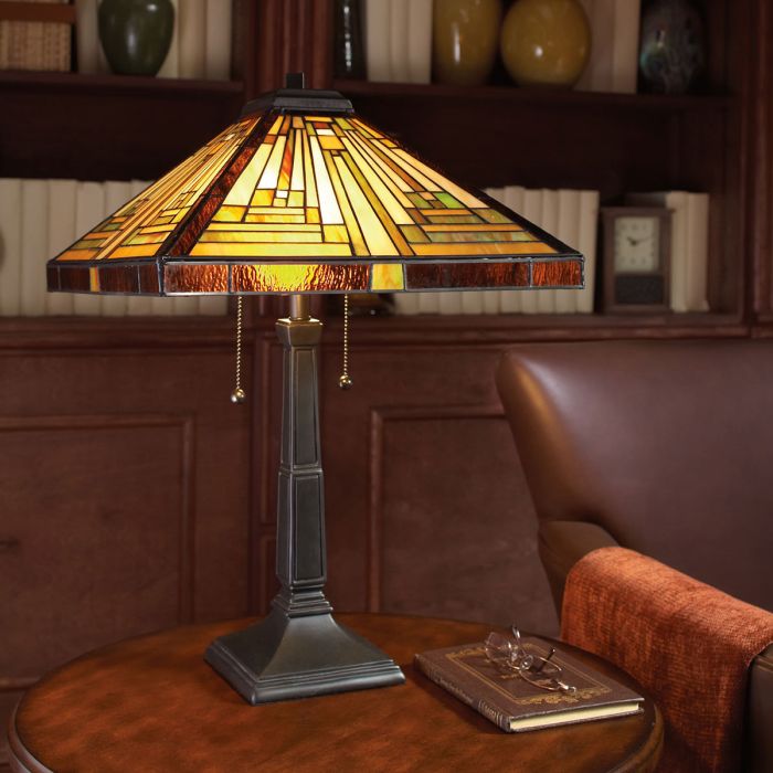 Elstead Lighting Stephen 2 Light Table Lamp - Vintage Bronze