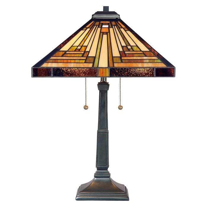 elstead lighting Stephen 2 Light Table Lamp - Vintage Bronze