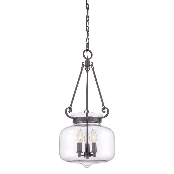 elstead lighting Stewart 3 Light Pendant in Western Bronze - Western Bronze