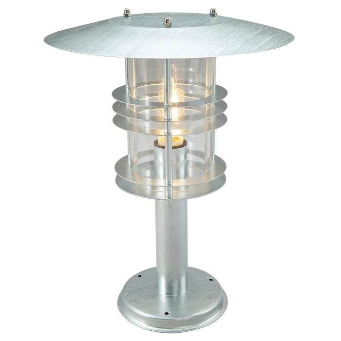 elstead lighting Stockholm 1 Light Grande Pedestal - Galvanised