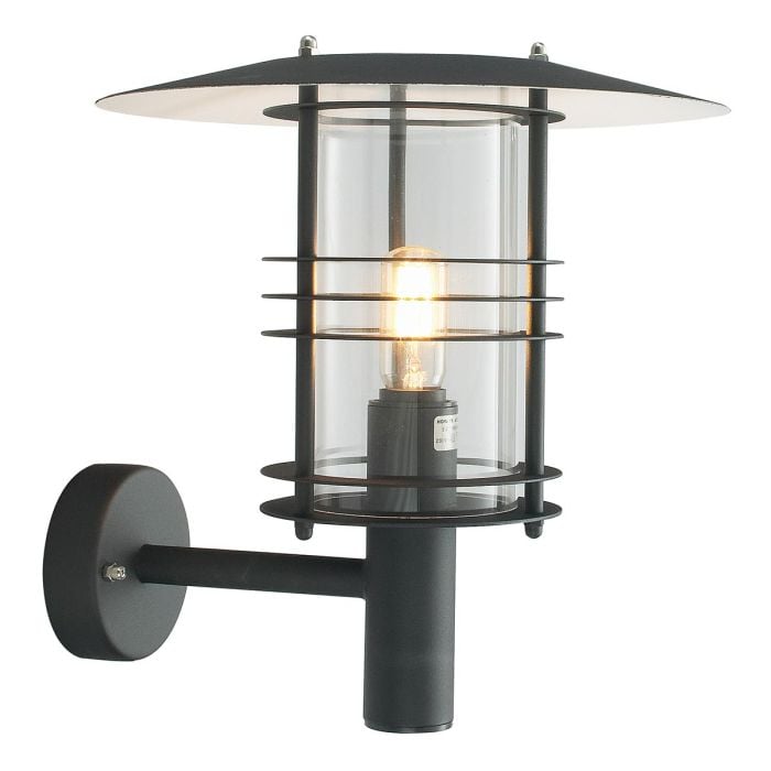 elstead lighting Stockholm 1 Light Grande Wall Lantern - Black