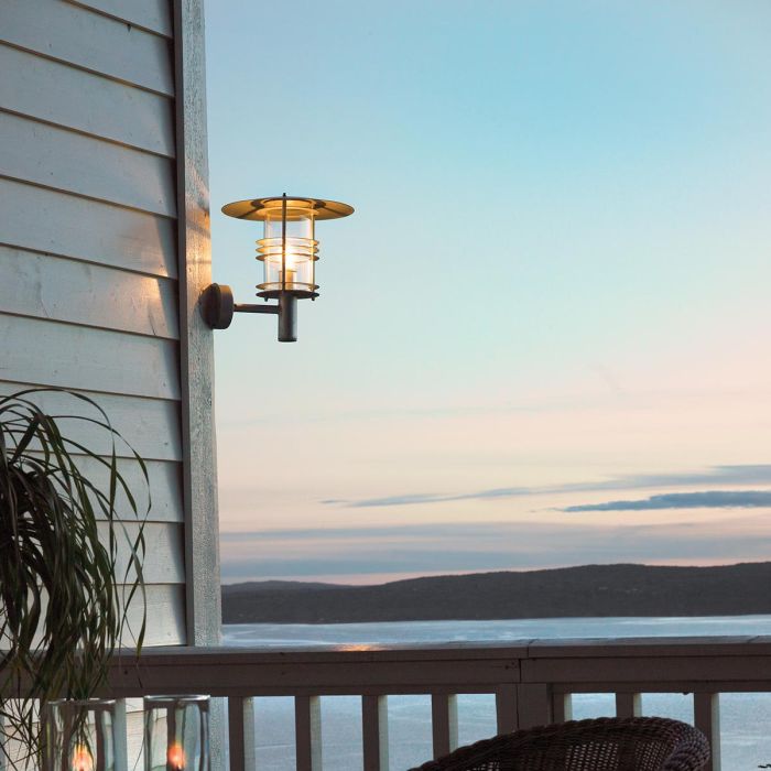 Elstead Lighting Stockholm 1 Light Grande Wall Lantern - Galvanised